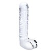 Glas – Realistic Ribbed Glass G-Spot Dildo with Balls