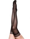 Kix’ies Beth Ann black sheer patterned hold-up stockings