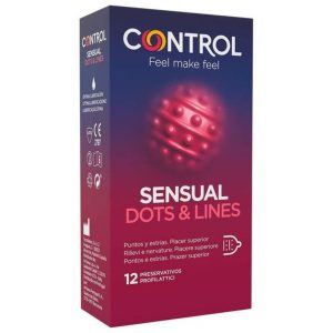 Kondoomid Control Sensual (ribide ja täppidega; 12tk)