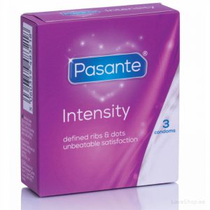 Kondoomid Pasante Intensity (ribide ja täppidega; 3tk)