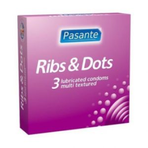 Kondoomid Pasante Ribs-Dots 3tk