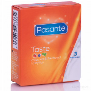 Kondoomid Pasante Taste (erineva maitsega; 3tk)