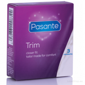 Kondoomid Pasante Trim (väiksemad; 3tk)