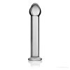 Läbipaistev klaasist dildo/anaaltapp Lovetoy Glass Romance Clear 1 (16×3.5cm)