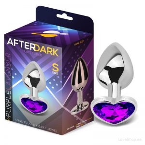 Lilla südamekujulise kristalliga anaaltapp AfterDark Heart (S)