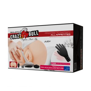 Masturbaator Crazy Bull Judy (vagiina, aanus, 2 vibraatorit)