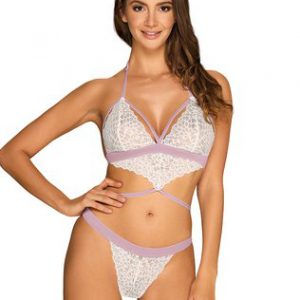 Obsessive Lilyanne valgest pitsist bodi