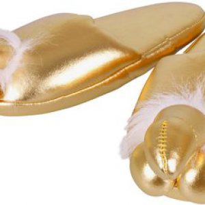 OV gold-coloured penis slippers