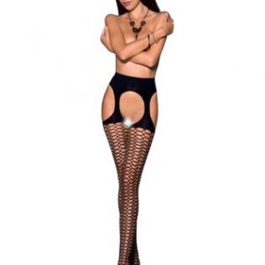 Passion mustad avatud jalgevahega sukkpüksid