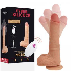 Puldiga pöörlev ja liikuv dildo Mr Rick (21x4cm)