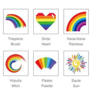 Rainbow Pride ajutine tätoveering (1 tk)