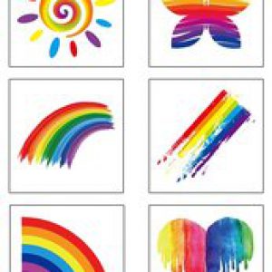 Rainbow Pride ajutised tätoveeringud (10 tk)