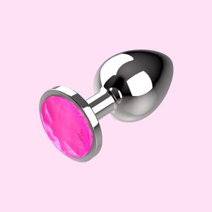 Roosa kristalliga metallist anaaltapp Coquette (S, M ja L)