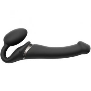 Strap On Me Black Vibrating Bendable Strap-on