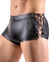 Svenjoyment black matte look trunks with side lacing