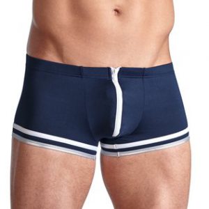 Svenjoyment blue sailors-style trunks with zipper