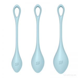 Tupekuulide komplekt Satisfyer Yoni Power 2 (helesinised)