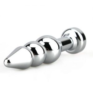 Ultimate hõbedane metallist anaaltapp kristalliga