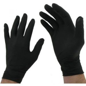 UNIGLOVES Black Disposable Latex Gloves (100 pcs)