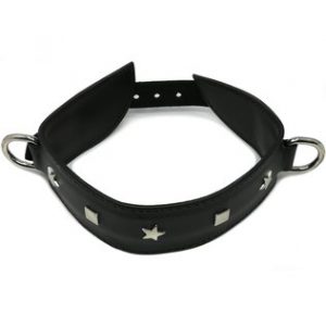 Zado black leather collar