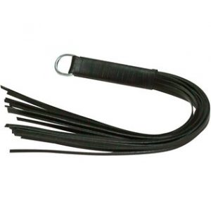 Zado black leather whip