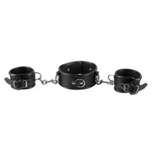 Zado Leather neck and hand cuffs