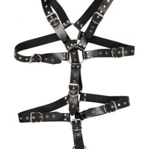 Zado leather strap body with penis ring